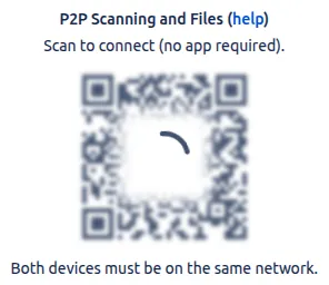 [1] P2P scan connecting using QR code.