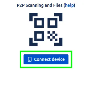 [0] P2P scan connecting using QR code.