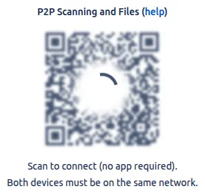 [1] P2P scan connecting using QR code.